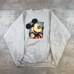 Vintage Disney Catalog Mickey Mouse Graphic Sweatshirt Heather Gray XL Mens